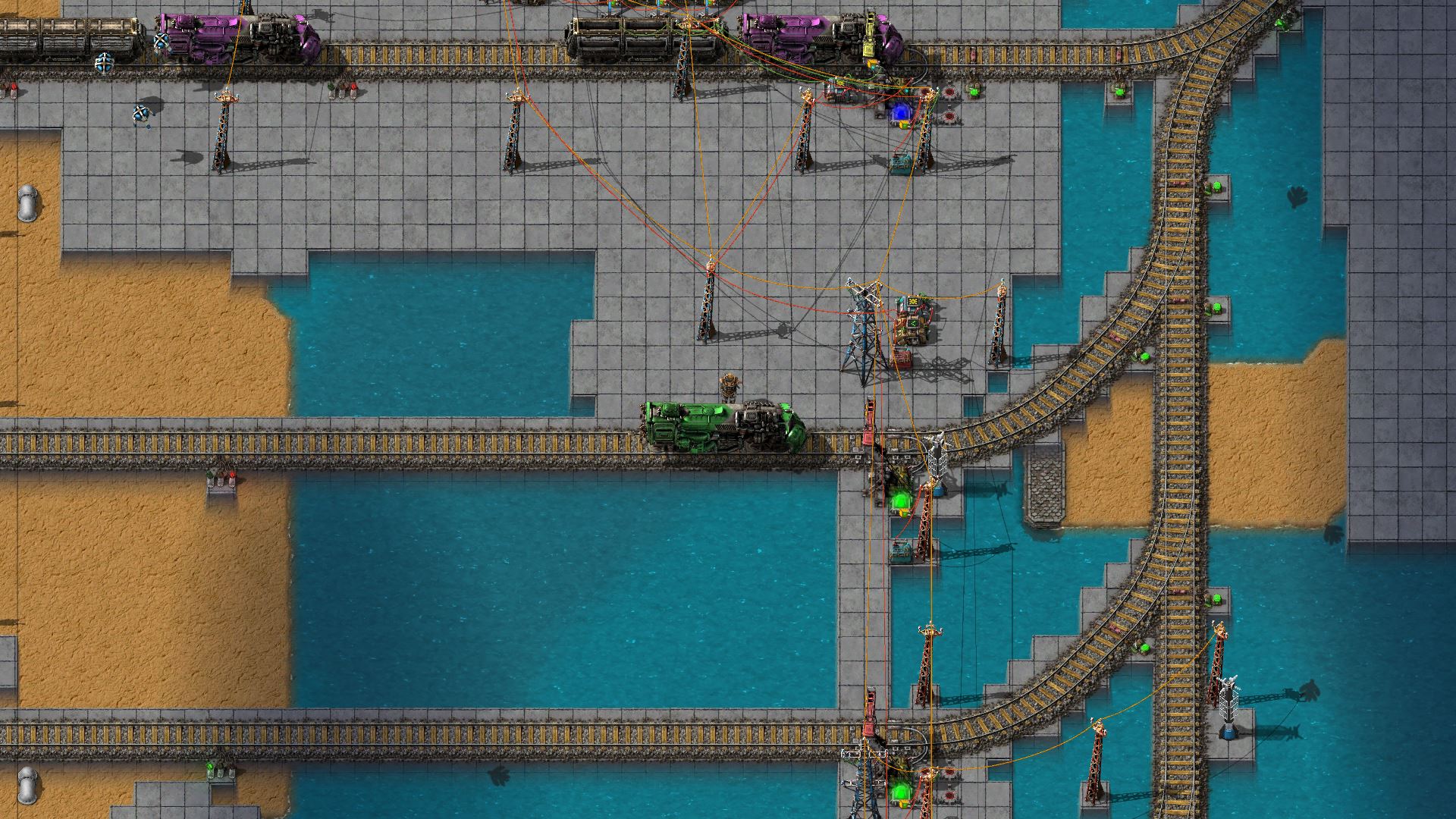 Preview of Oversized Mid Game Seablock City Block Factory mostly Trains and Bots
