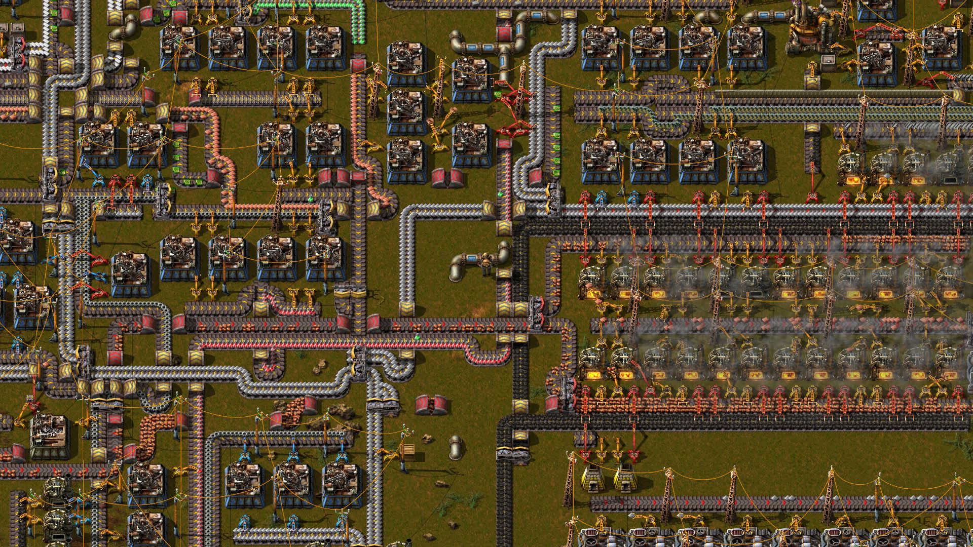Preview of First default game on Factorio